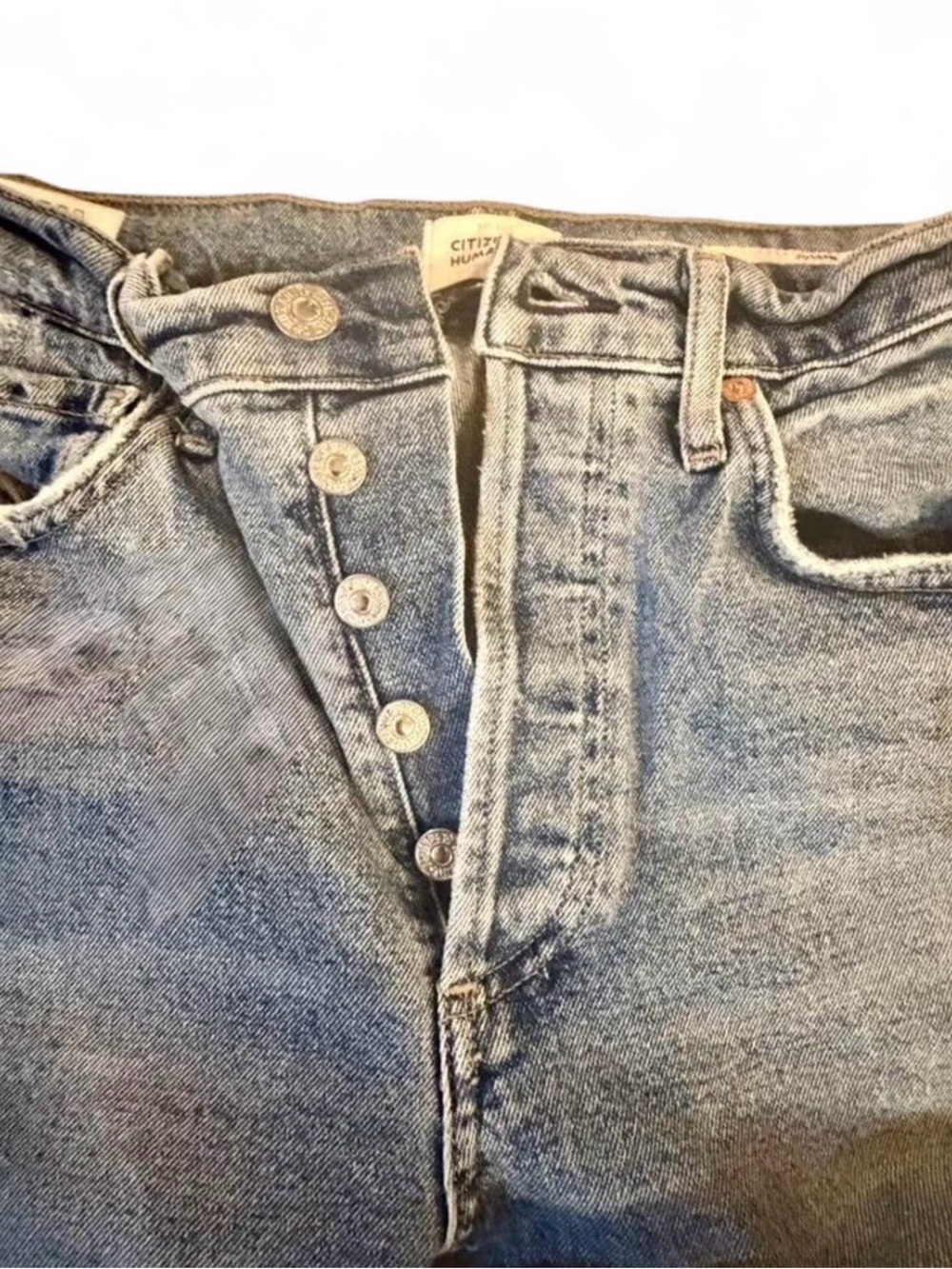 Citizens of Humanity Jolene Light Blue High-Rise Button-Fly Jeans